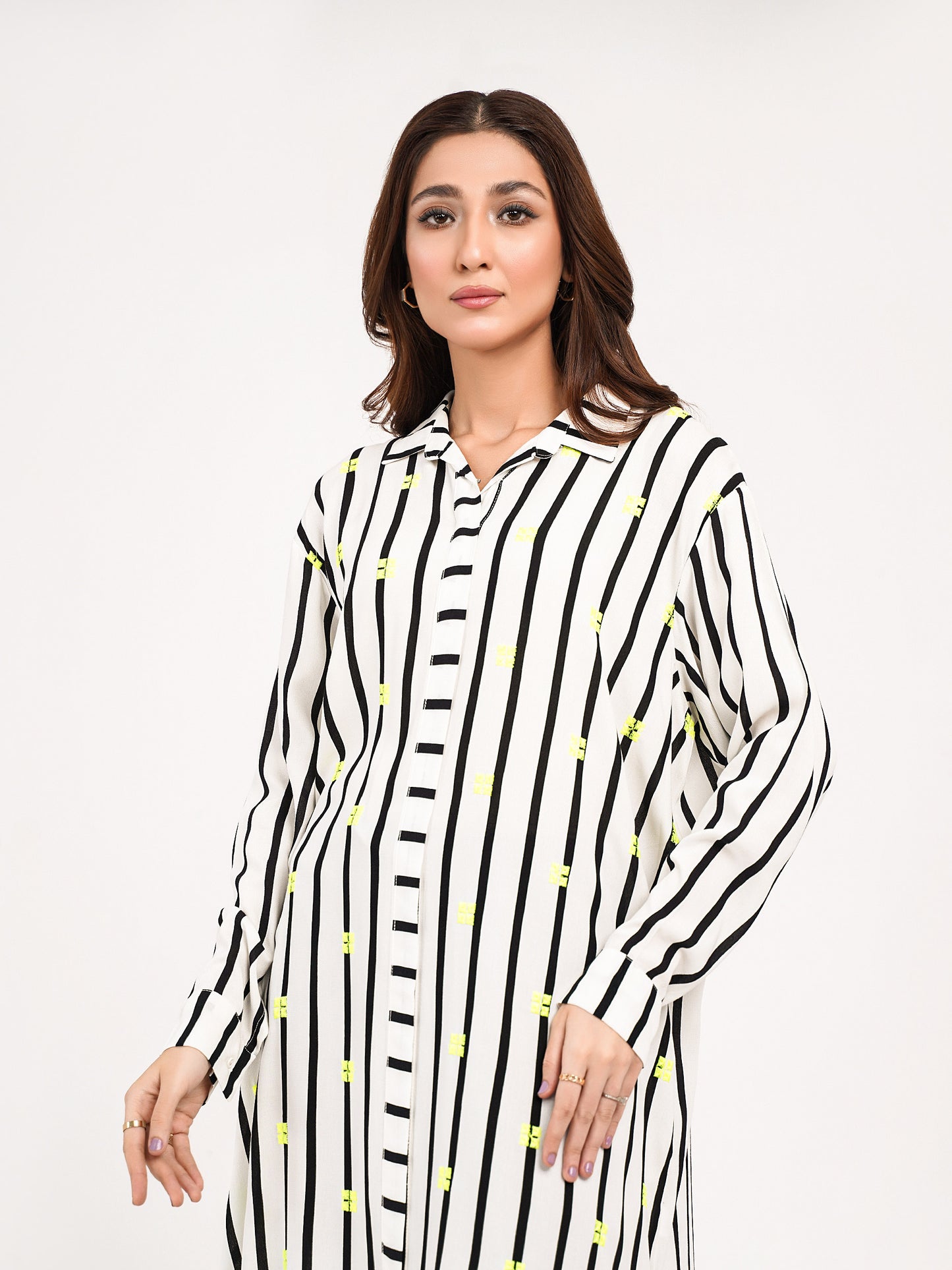 Chiffon Shirt-Printed(Pret)