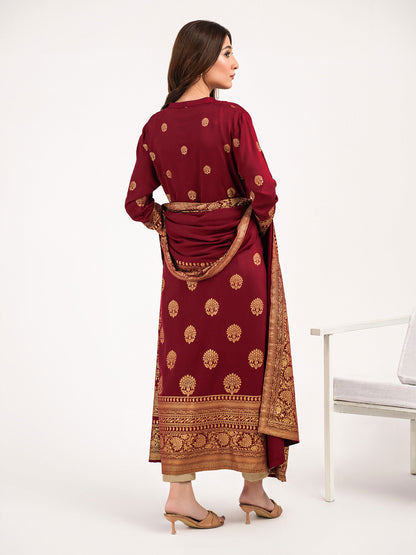 2 Piece Linen Suit-Paste Print(Pret)
