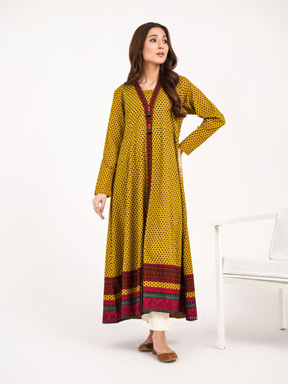 Slub Khaddar Shirt-Printed(Pret)