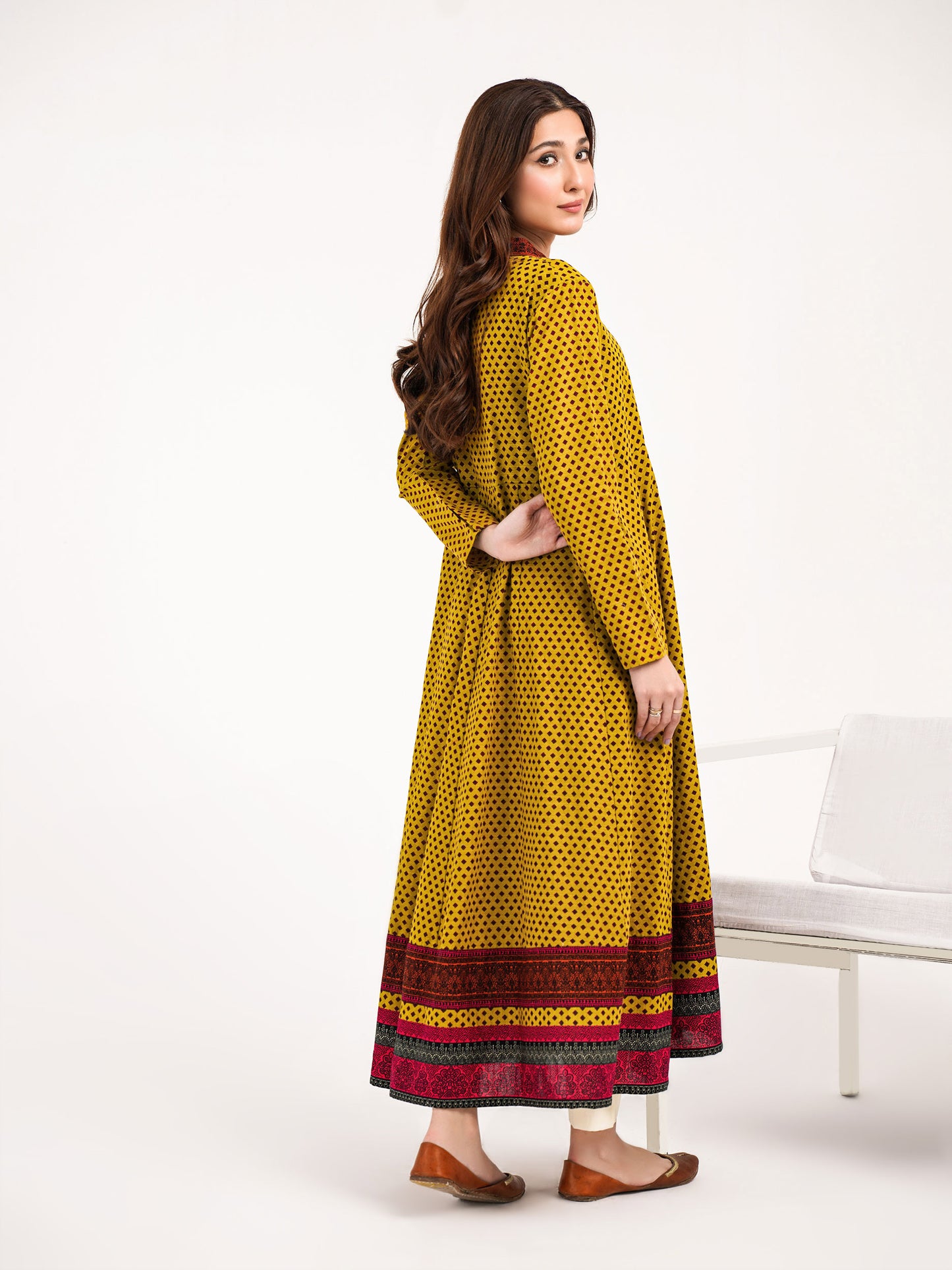 Slub Khaddar Shirt-Printed(Pret)