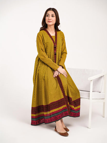 Slub Khaddar Shirt-Printed(Pret)