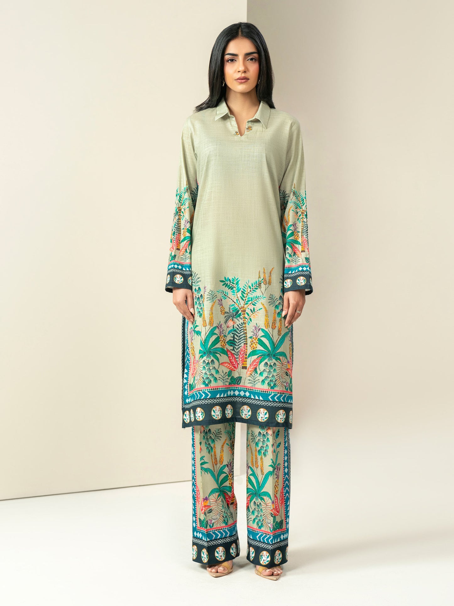 2 Piece Slub Khaddar Suit (Unstitched)