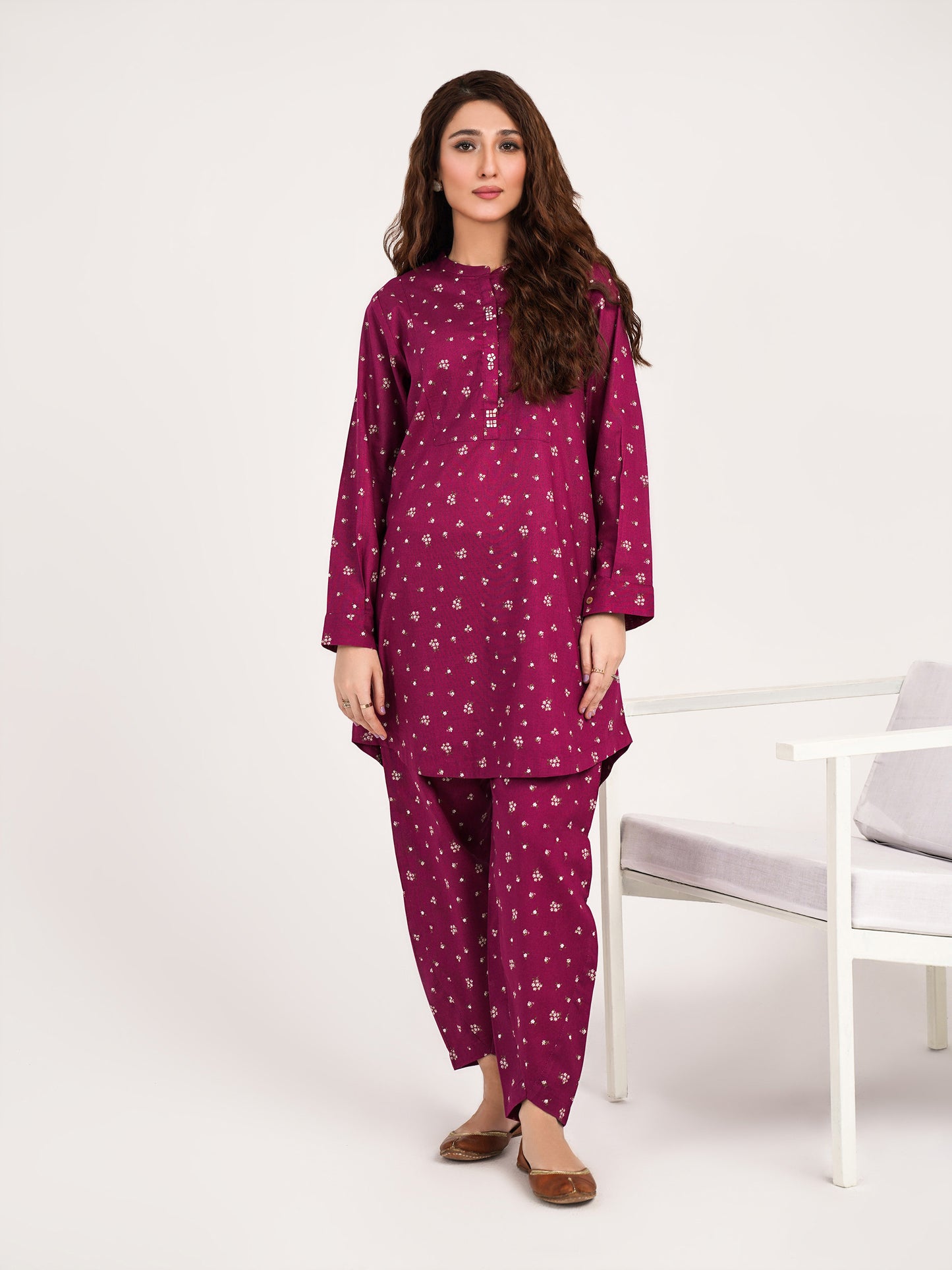 2 Piece Khaddar Suit-Printed(Pret)