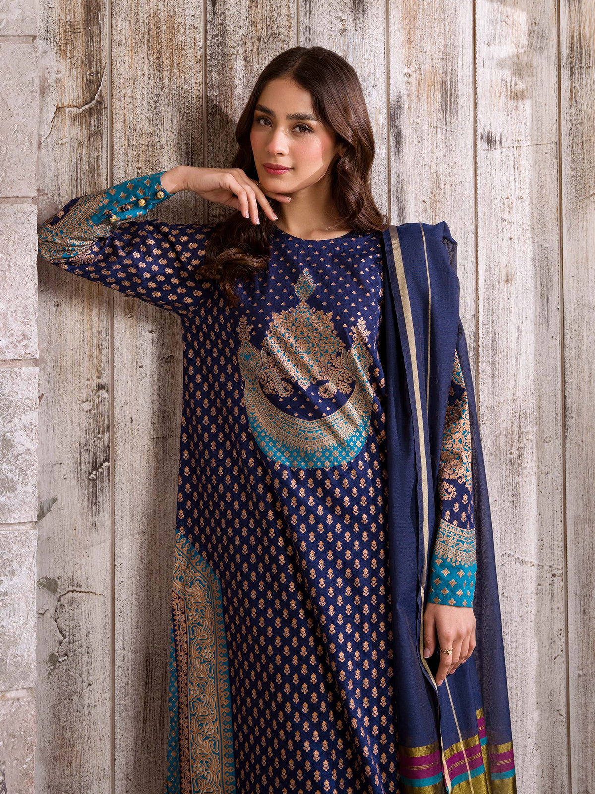 3 Piece Lawn Suit-Paste Print (Pret)