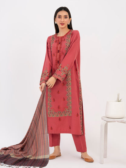 3 Piece Khaddar Suit-Embroidered (Pret)