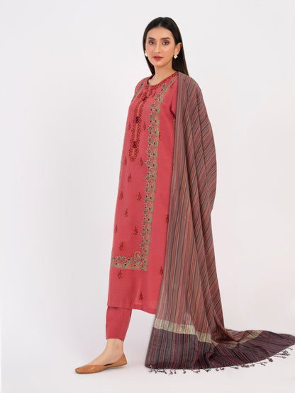 3 Piece Khaddar Suit-Embroidered (Pret)