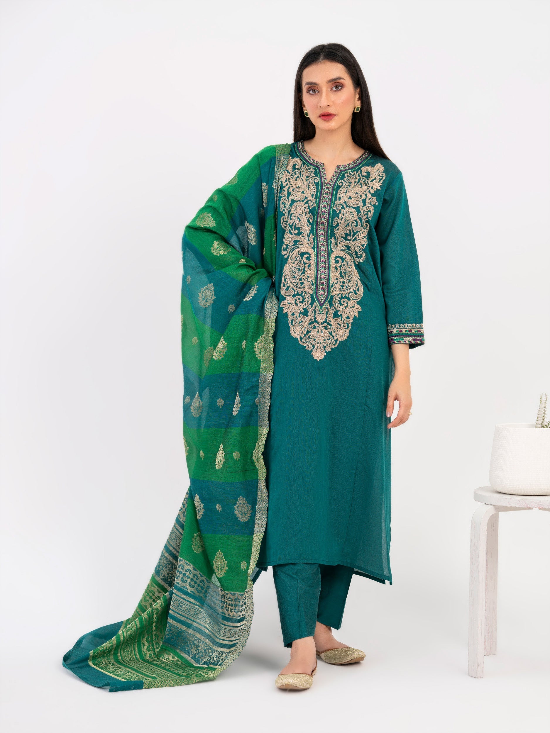 3-piece-raw-silk-suit-embroidered-(pret)
