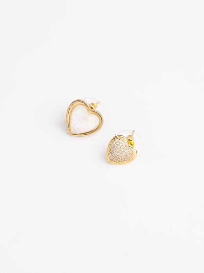 Textured Heart Studs