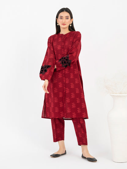2 Piece Khaddar Suit-Embroidered (Pret)