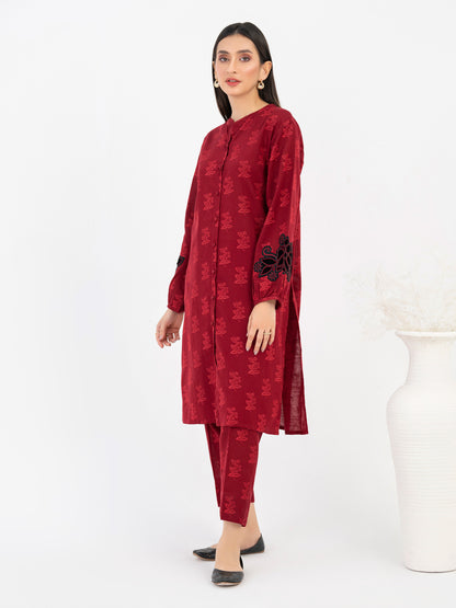 2 Piece Khaddar Suit-Embroidered (Pret)