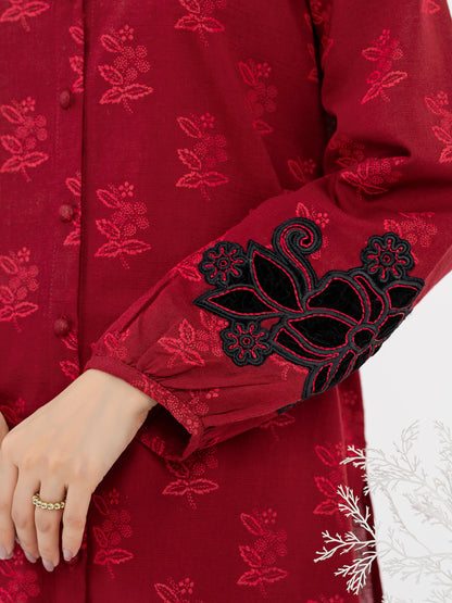 2 Piece Khaddar Suit-Embroidered (Pret)