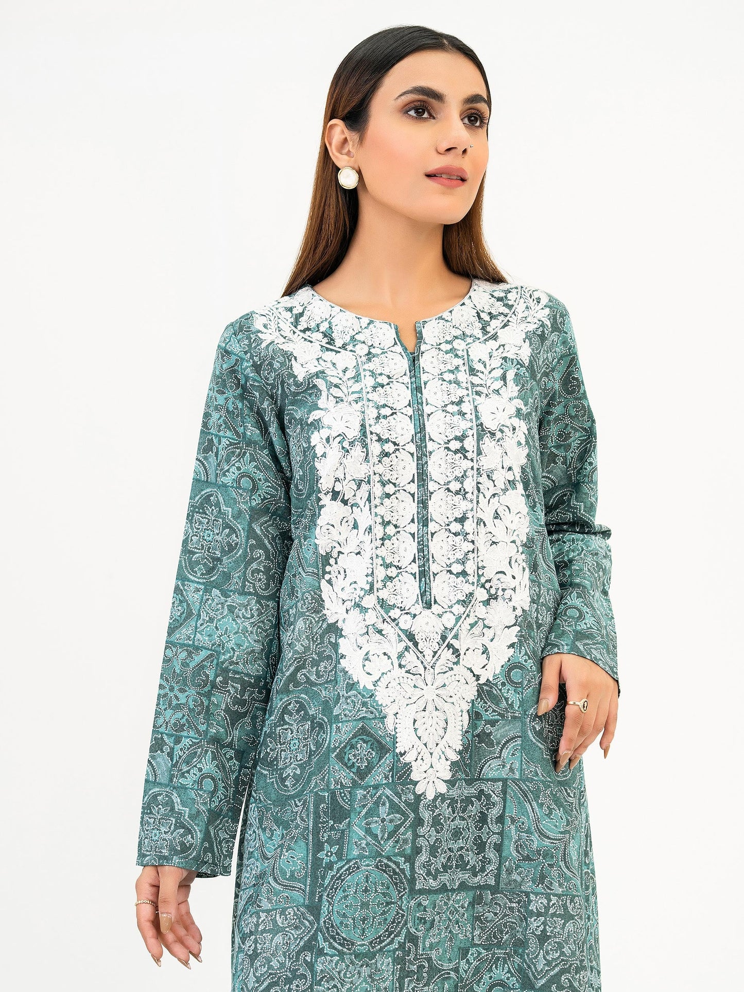 Karandi Shirt-Embroidered (Pret)