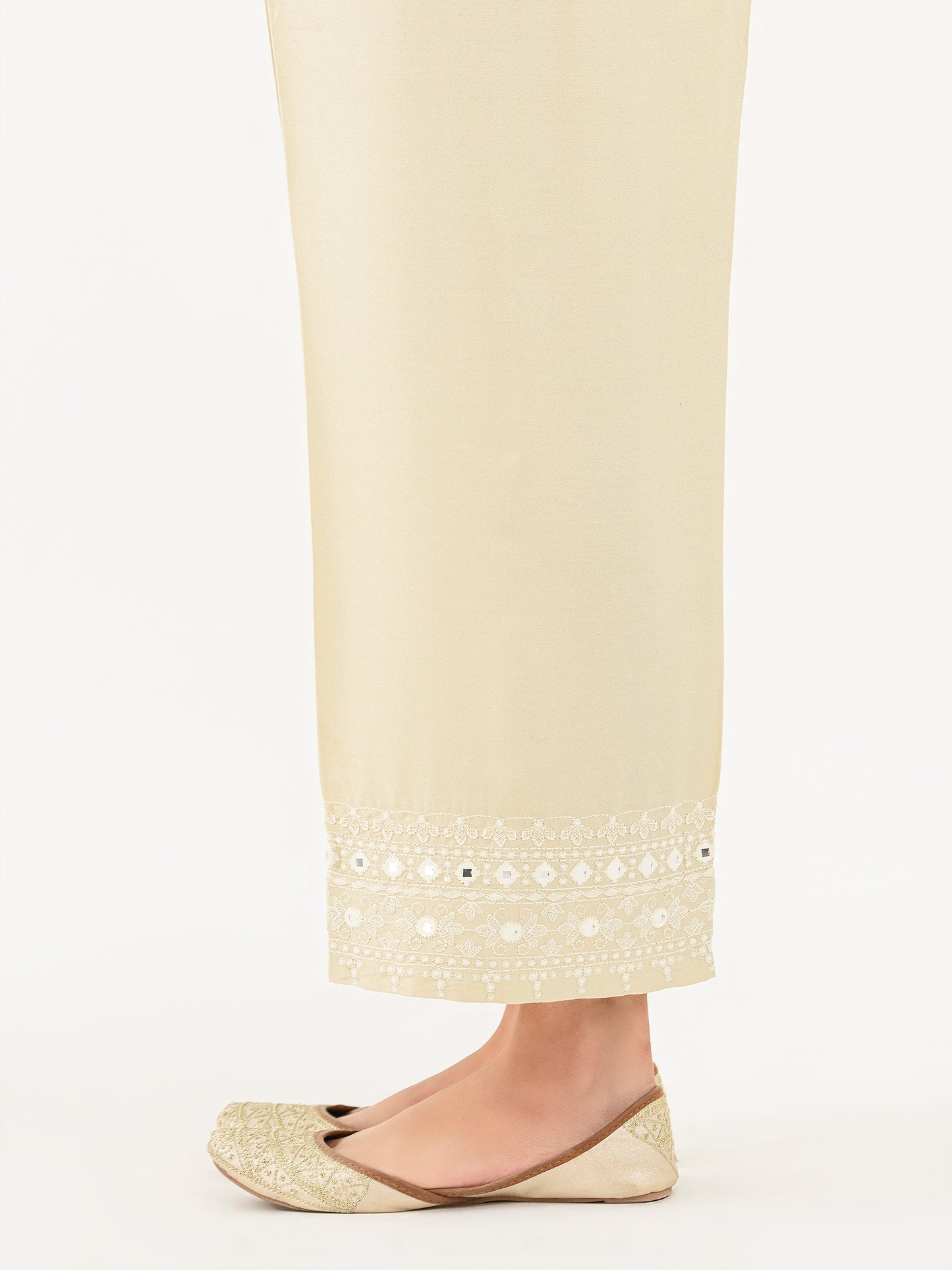 Crepe Trouser-Embroidered (Pret)