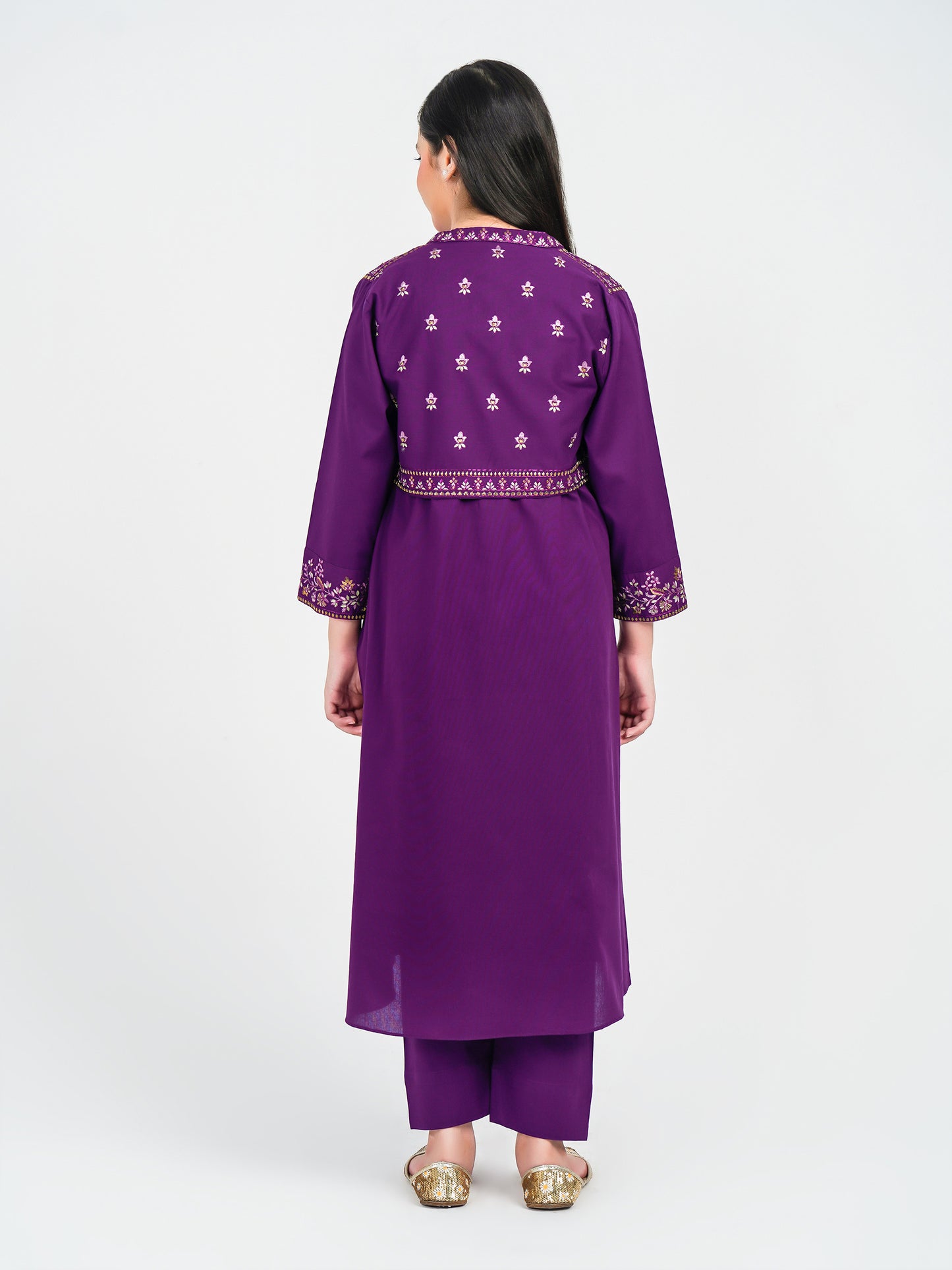 3 Piece Winter Cotton Suit-Embroidered