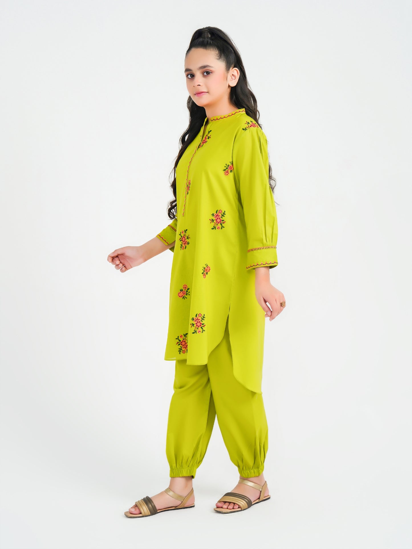 2 Piece Cambric Suit-Embroidered