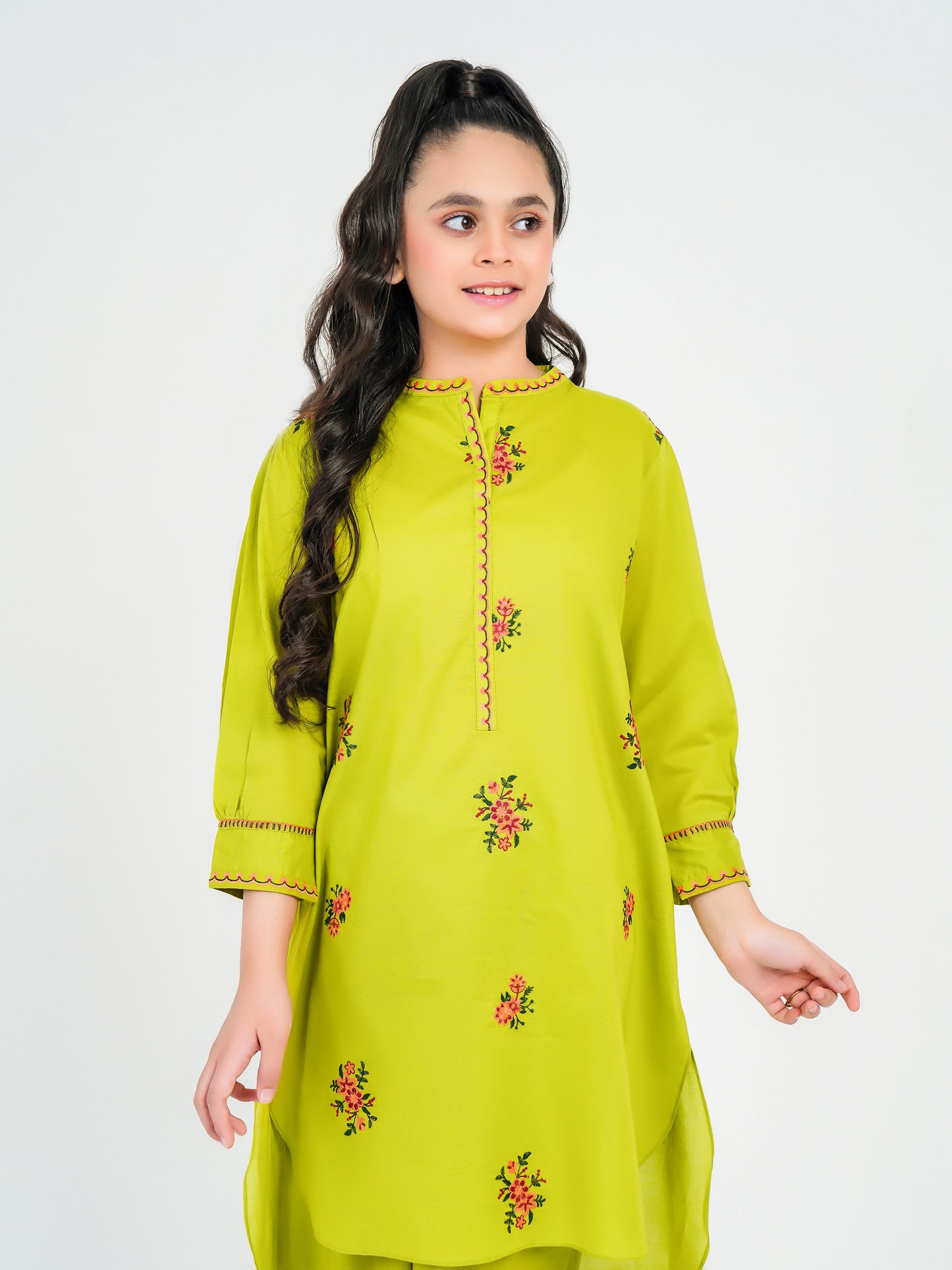 2 Piece Cambric Suit-Embroidered