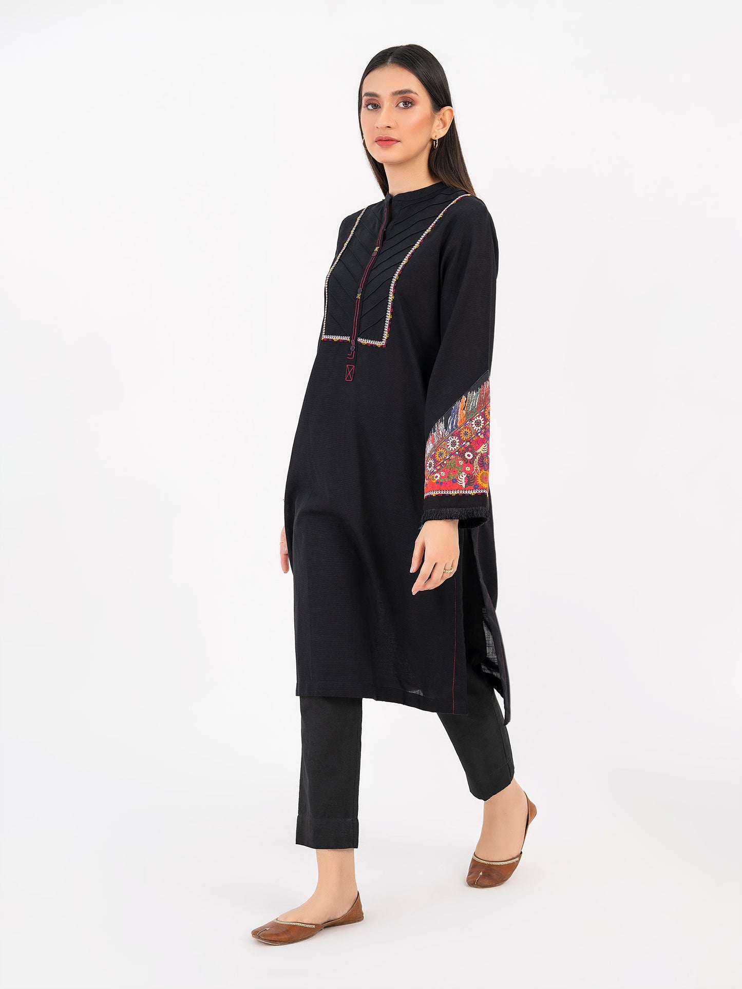 Khaddar Shirt-Embroidered (Pret)