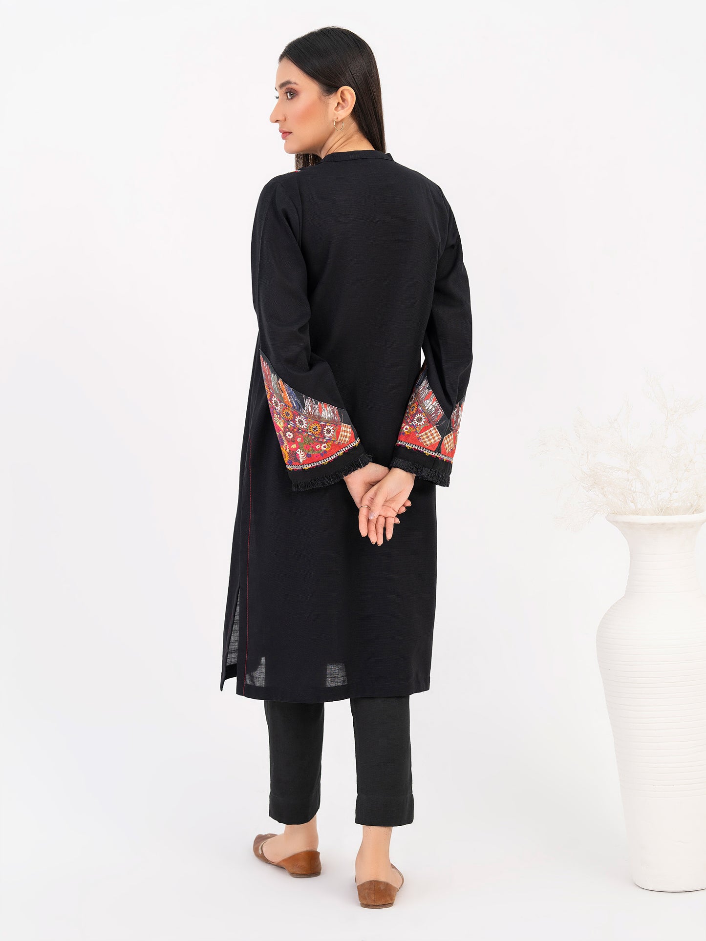 Khaddar Shirt-Embroidered (Pret)