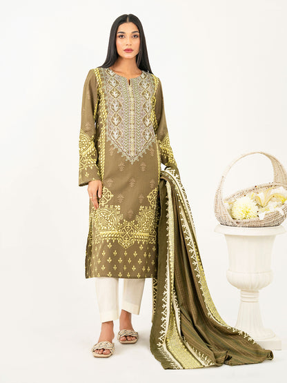 2 Piece Khaddar Suit-Embroidered (Pret)