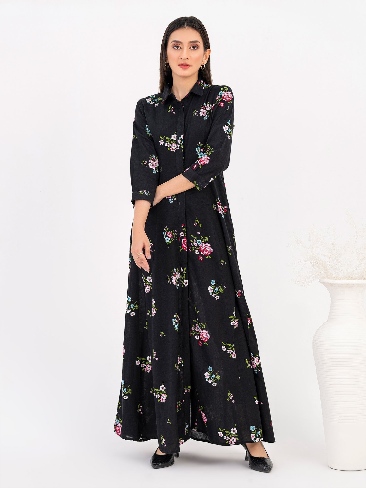 Khaddar Dress-Printed