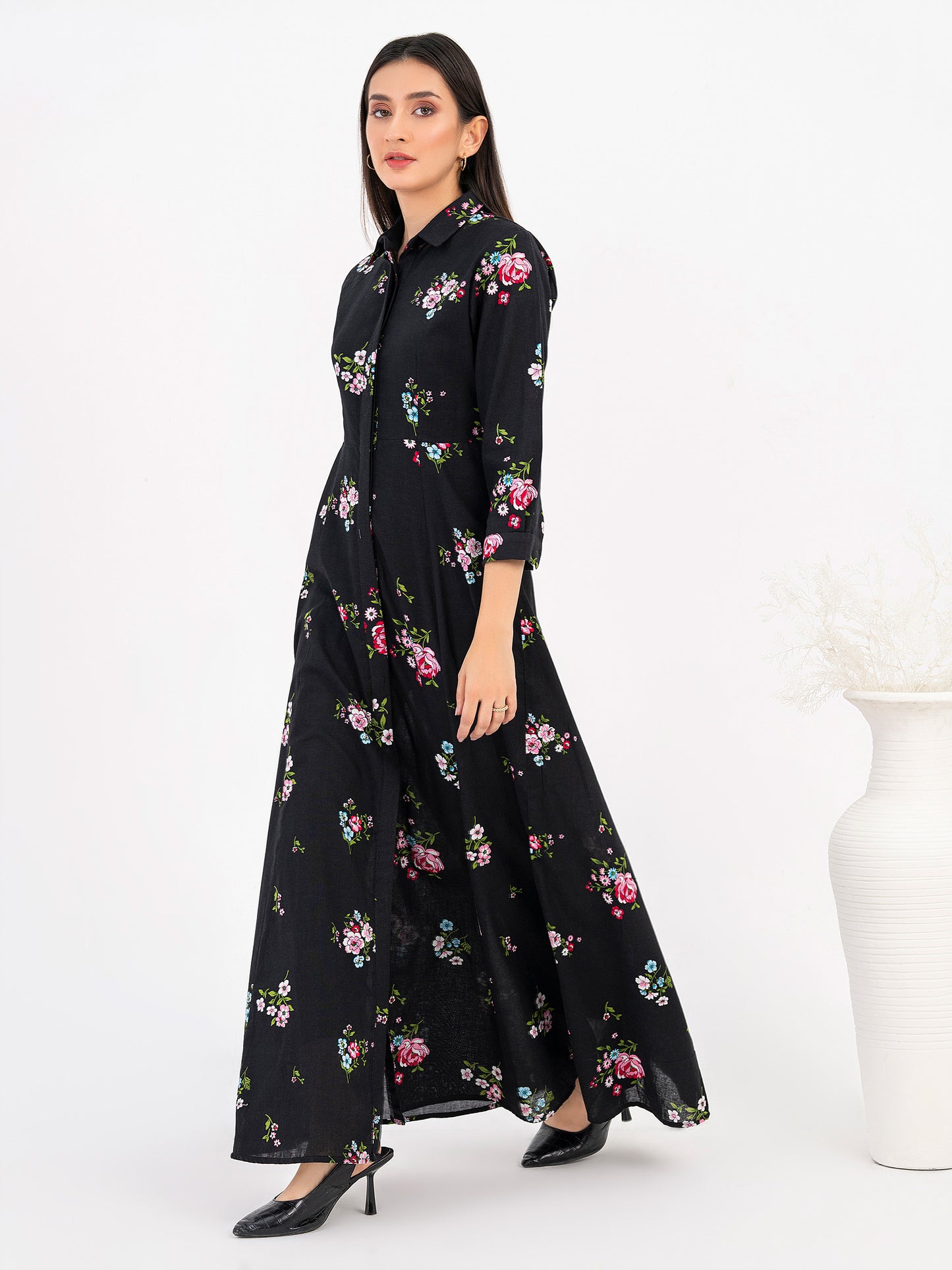 Khaddar Dress-Printed (Pret)