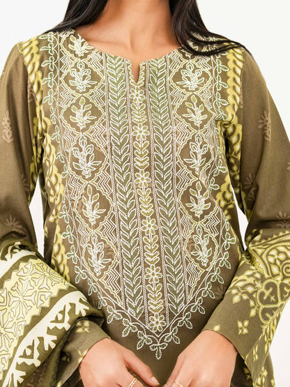 2 Piece Khaddar Suit-Embroidered (Pret)