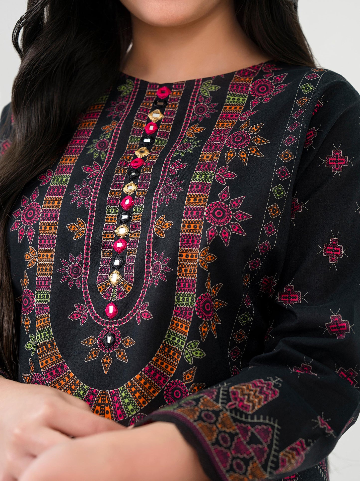Cambric Shirt-Printed(Pret)