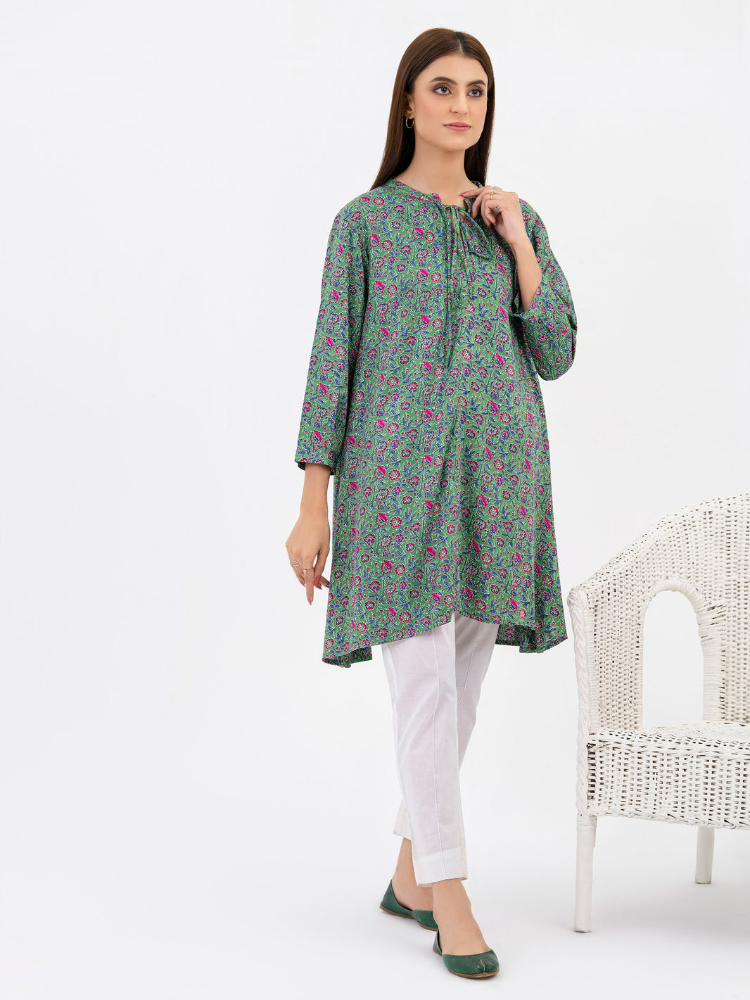 Tropical Blaze Short Kurti main image 0