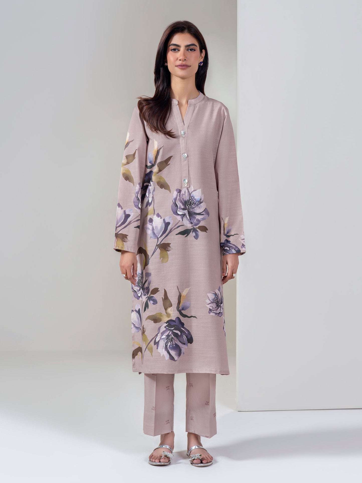 2 Piece Slub Khaddar Suit (Unstitched)