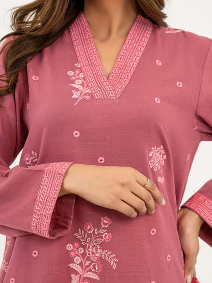 3 Piece Khaddar Suit-Embroidered (Pret)
