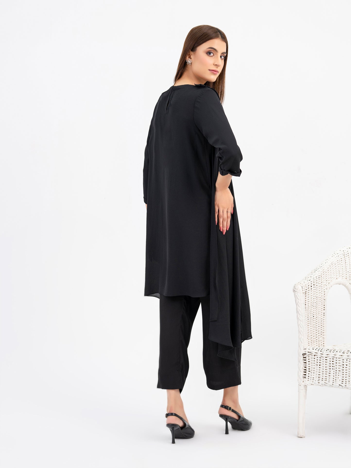 2 Piece Georgette Suit-Embellished(Pret)