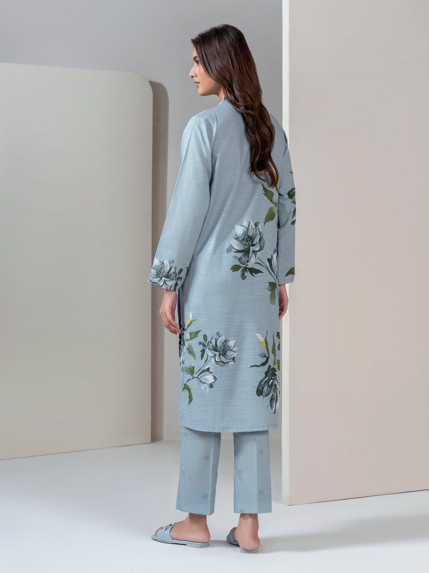 2 Piece Slub Khaddar Suit (Unstitched)