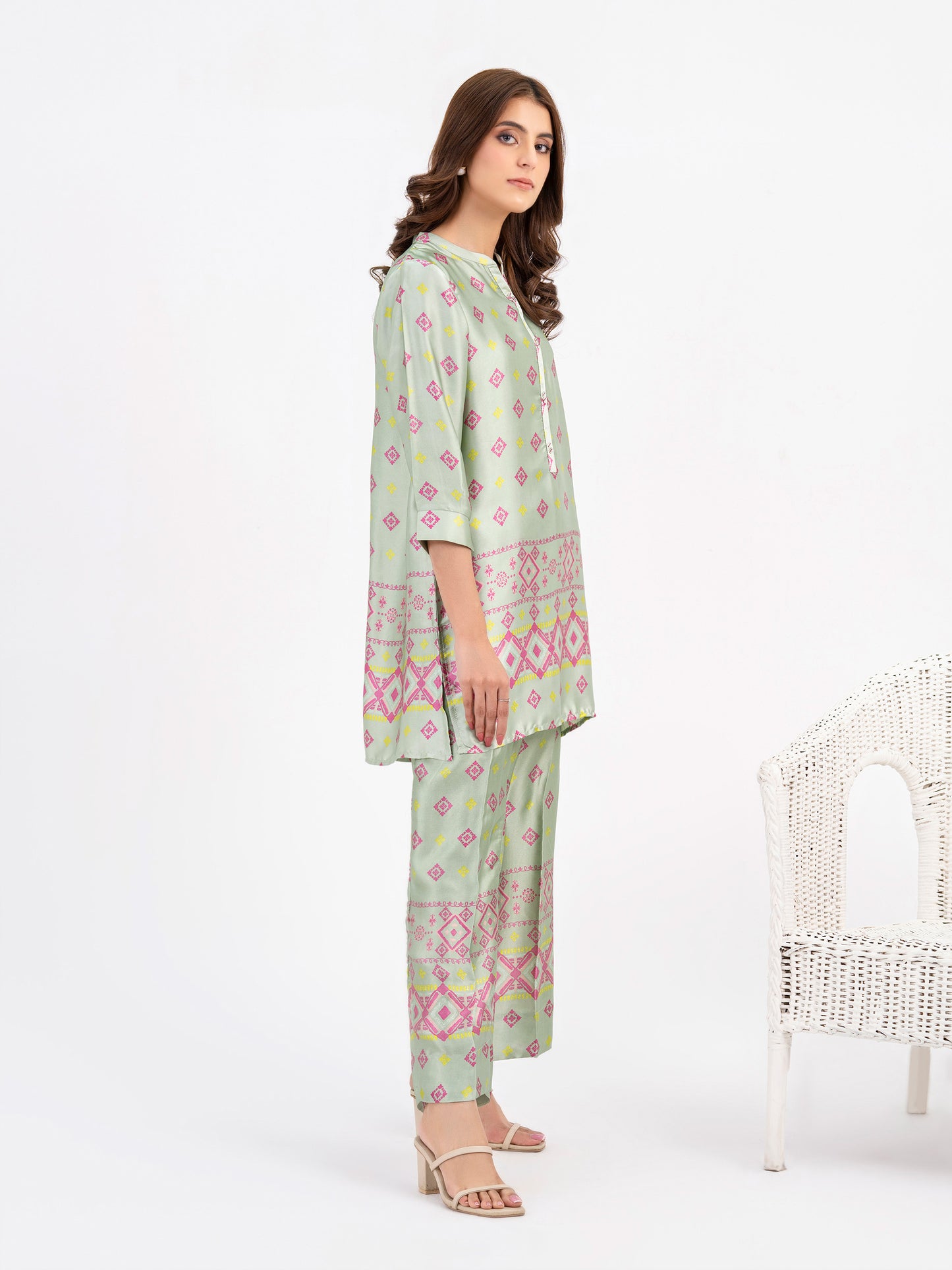 Silk Co-Ords Set-Printed (Pret)