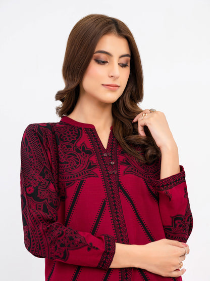 2 Piece Khaddar Suit-Embroidered(Pret)