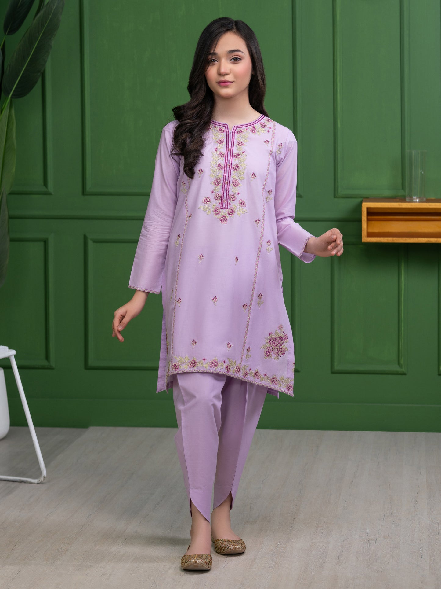 2 Piece Lawn Suit-Embroidered