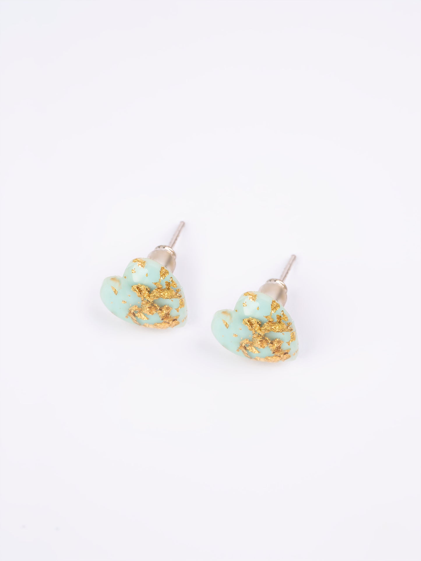 Glittered Heart Studs