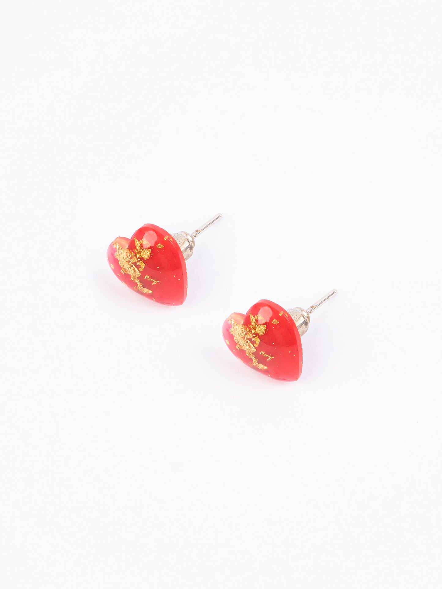 Glittered Heart Studs