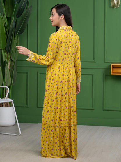 Linen Frock-Embroidered