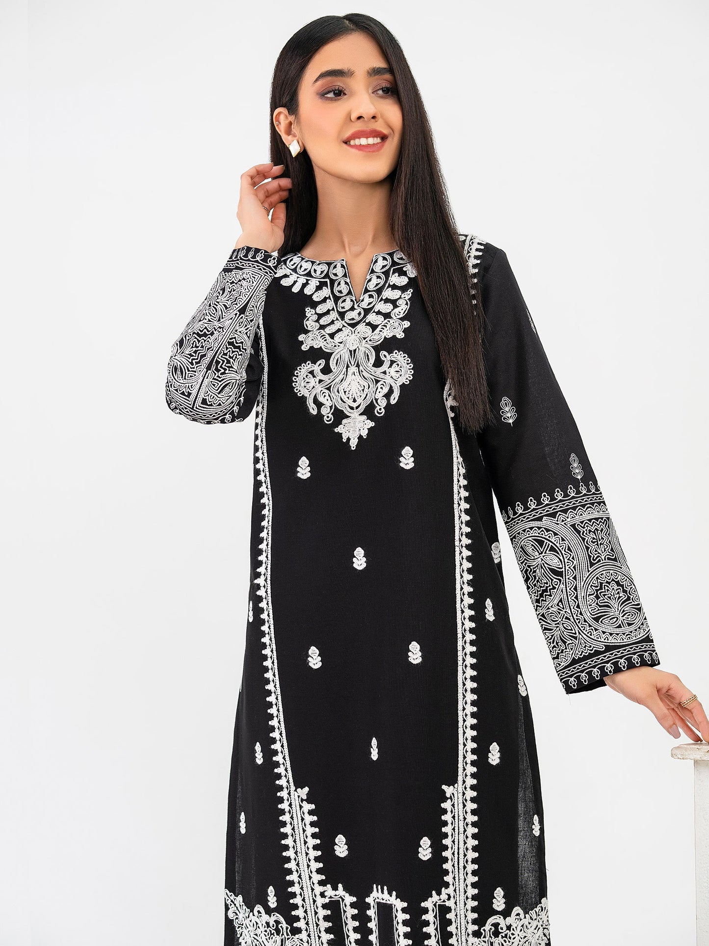 Khaddar Shirt-Embroidered(Pret)