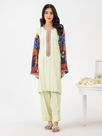 Linen Suit-Embroidered(Pret)