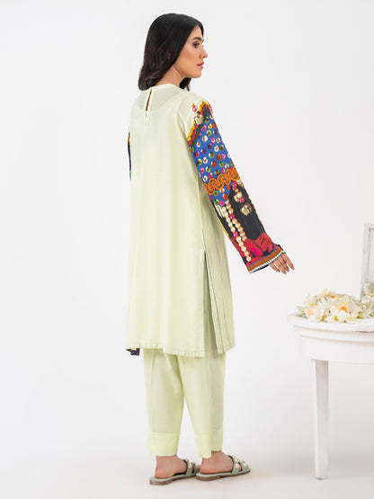 Linen Suit-Embroidered(Pret)