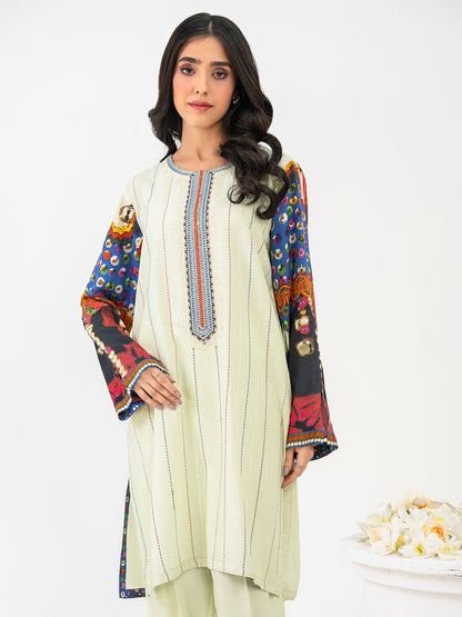 Linen Suit-Embroidered(Pret)