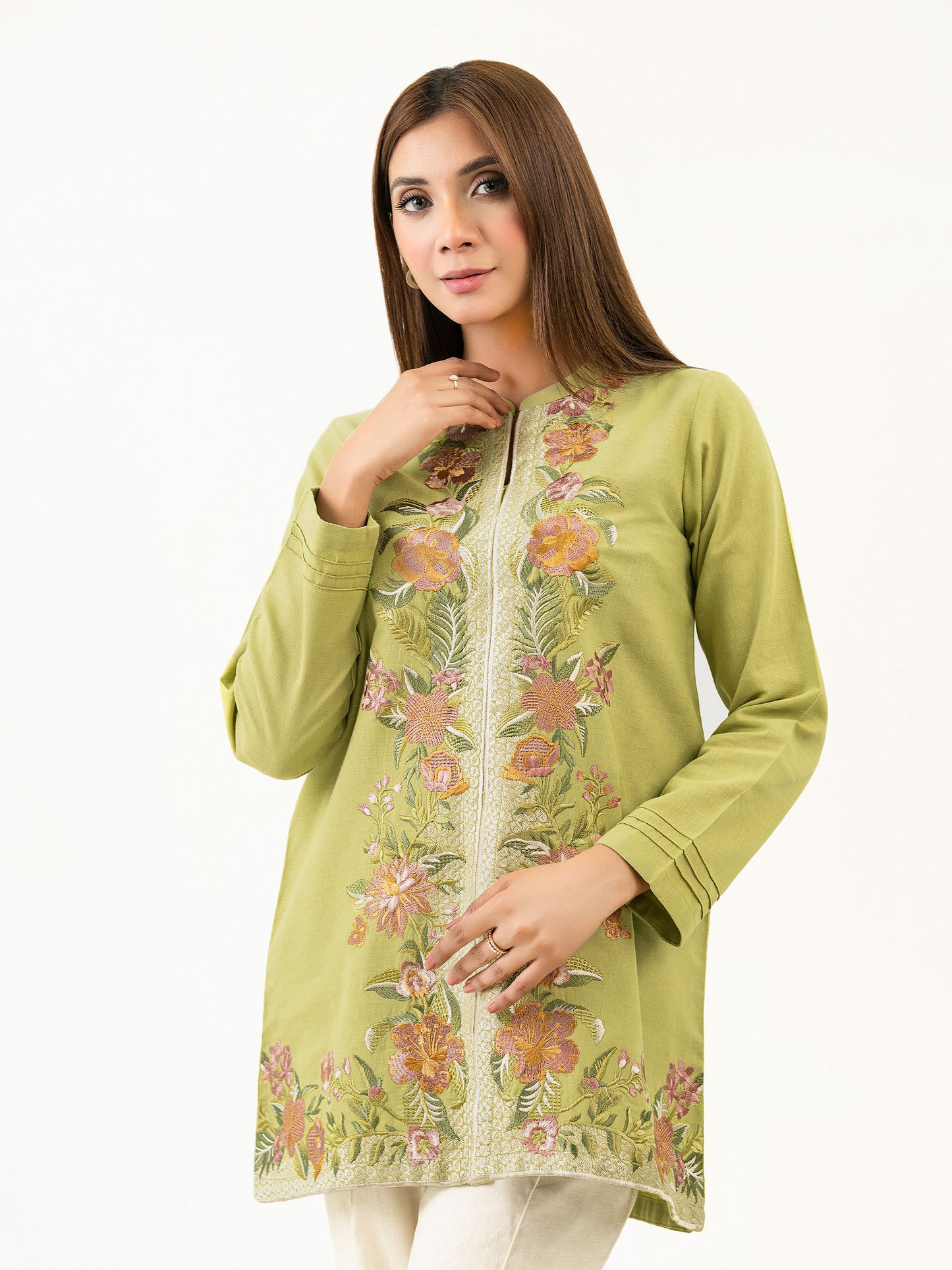 Khaddar Kurti-Embroidered (Pret)