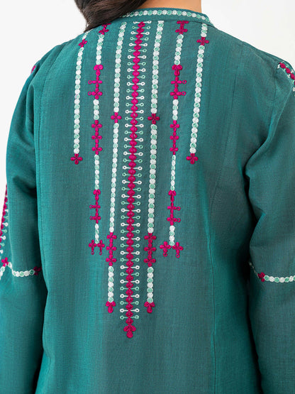 2 Piece Yarn Dyed Suit-Embroidered (Pret)