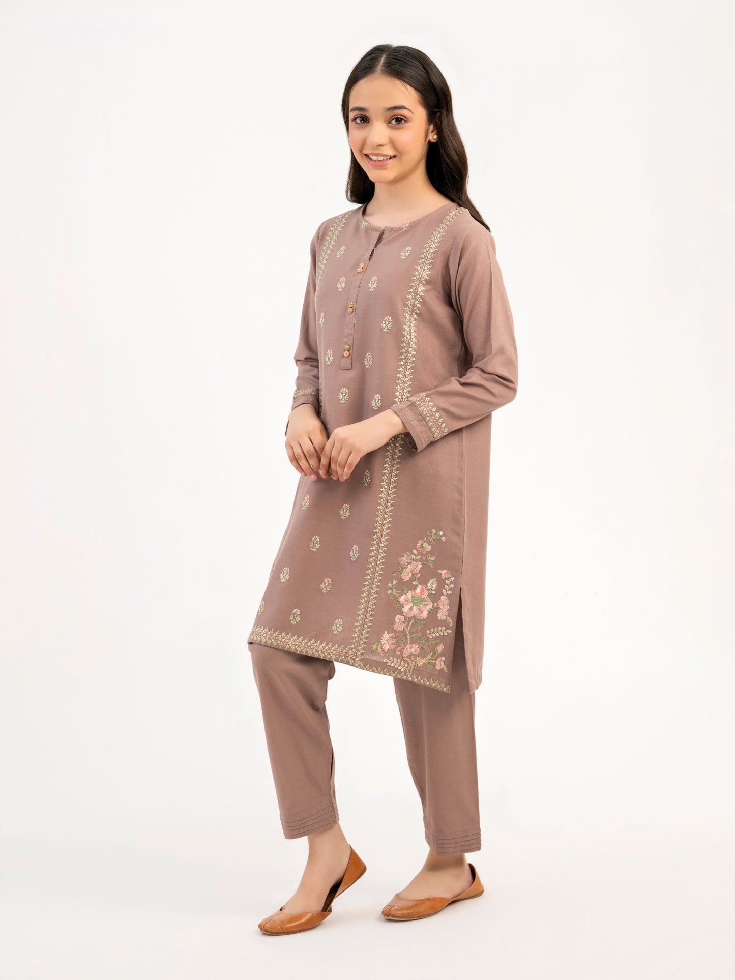 2 Piece Khaddar Suit-Embroidered