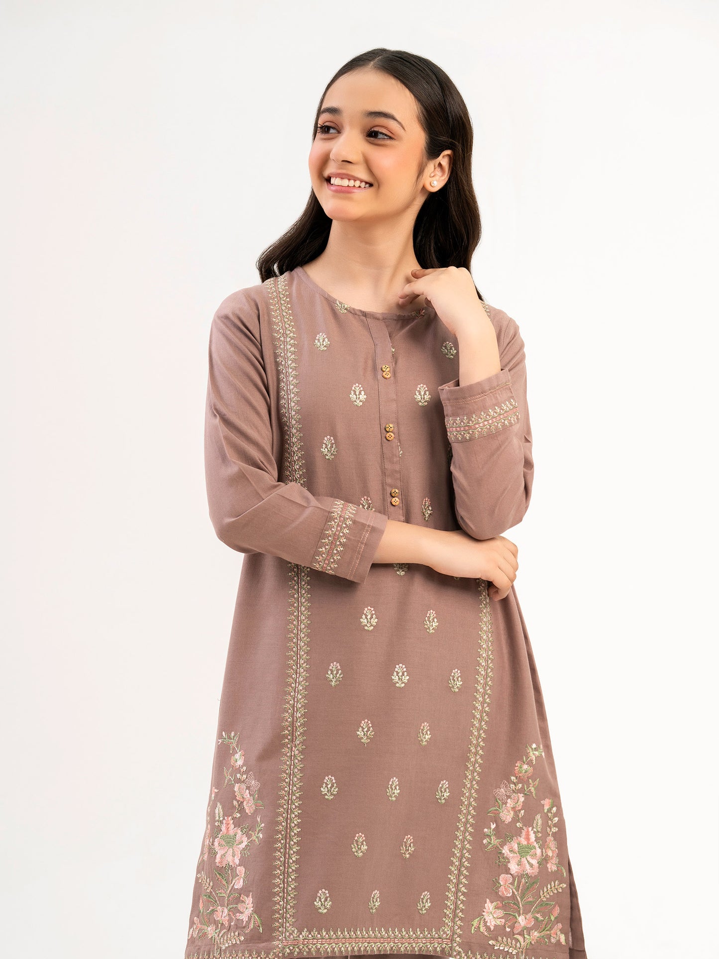 2 Piece Khaddar Suit-Embroidered
