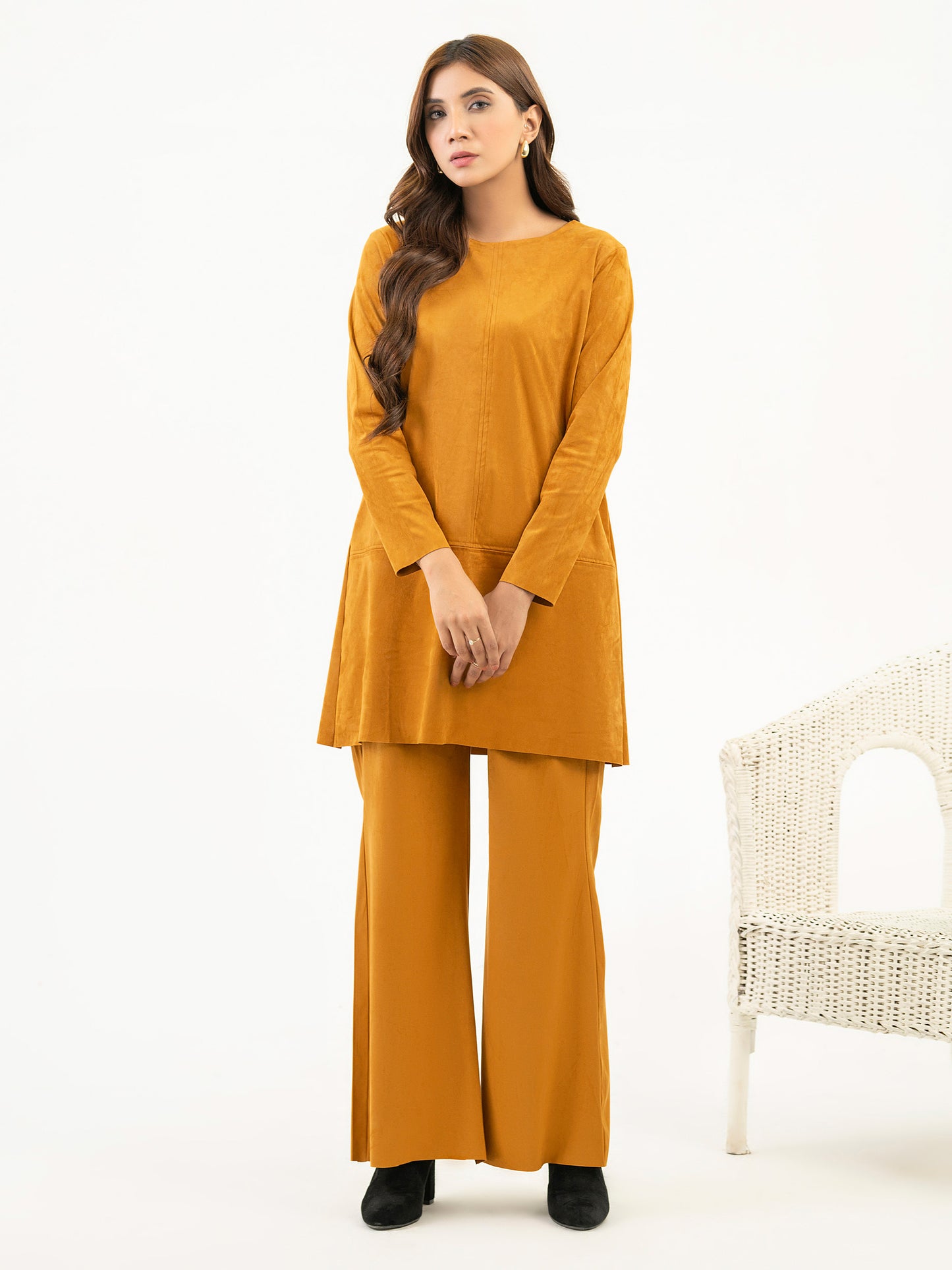 Suede Co-ord Set Dyed