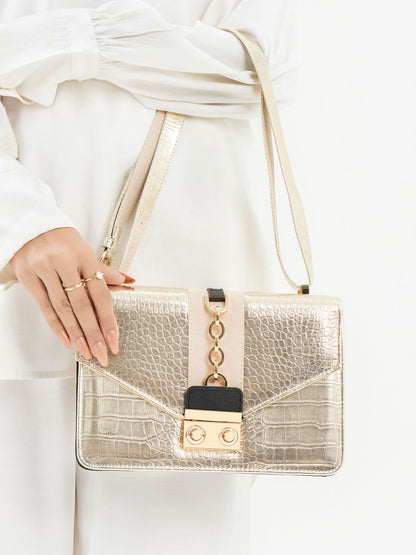 Snake Textured Handbag