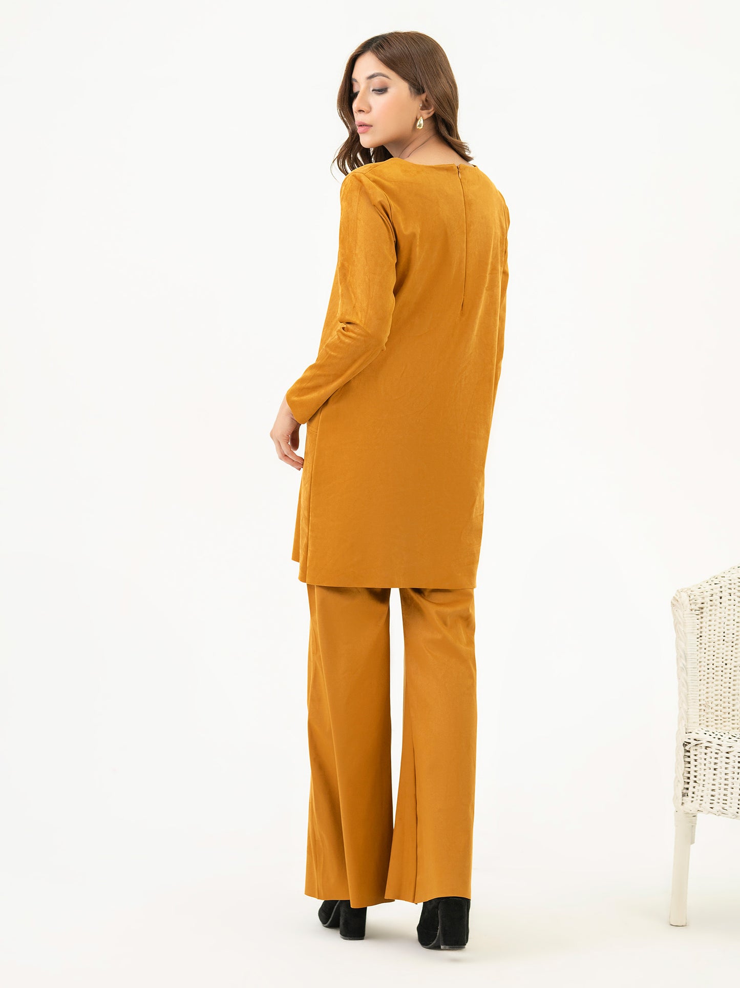 Suede Co-ord Set Dyed