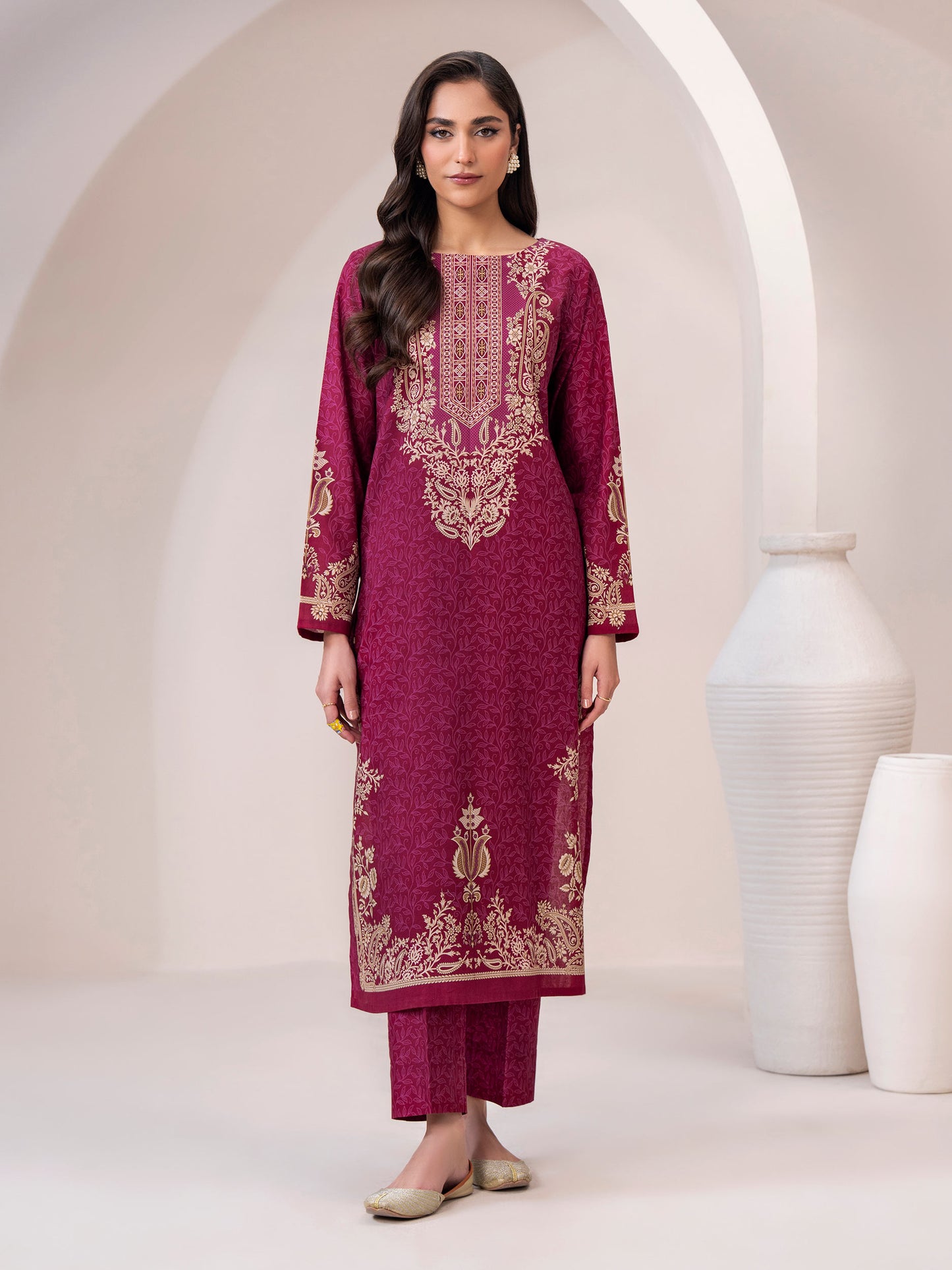 2 Piece Slub Khaddar Suit(Unstitched)